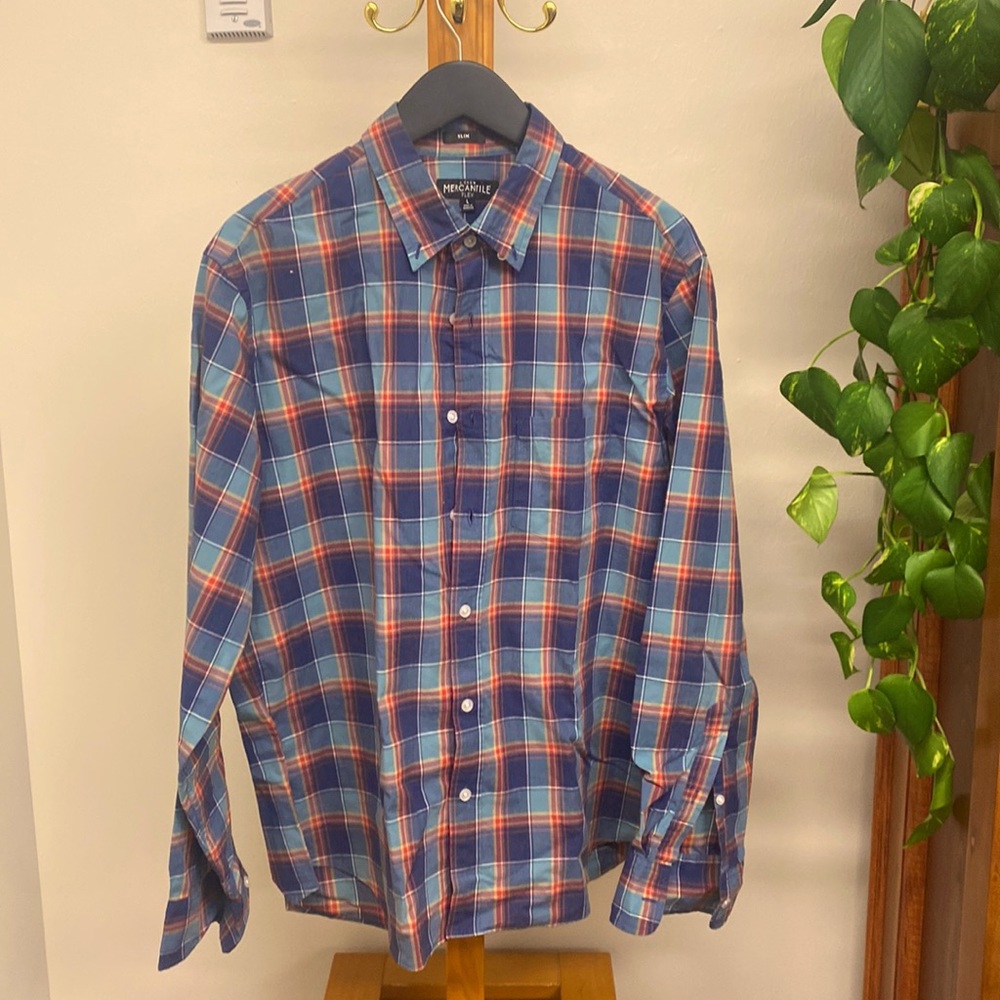 J.Crew Mercantile Causal Shirt Large Flex Slim Cut